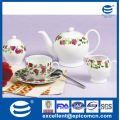 super porcelain tea cups, sugar bowls, milk jug and teapot classic 15pcs tea set for 6 persons daily use